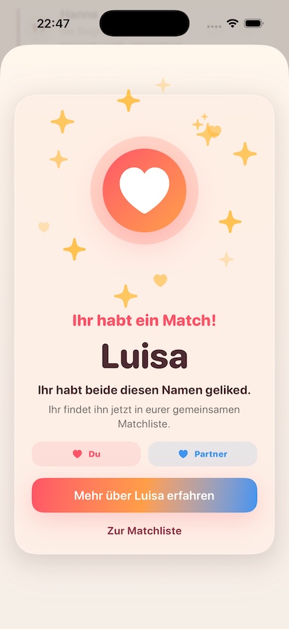 Lumelo – Match gefunden